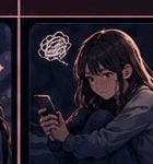 不安でいっぱいの女の子